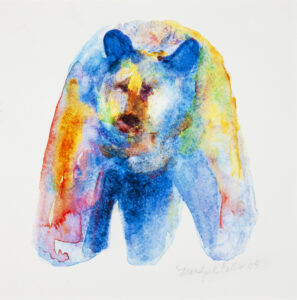 Marilyn's iconic Blue Bear painting (watercolor)